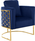 Casa Velvet Contemporary Chair – Modern Design with Soft Upholstery and Stylish Honeycomb Frame
