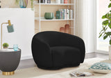 Hyde Contemporary Chair - Plush Rounded Back in Soft Boucle Upholstery for Stylish Living Spaces