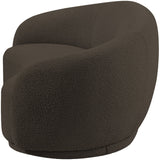 Hyde Brown Boucle Fabric Loveseat - Cozy Chic Design, Plush Comfort & Stylish Modern Appeal for Your Space