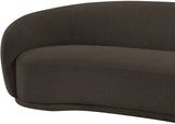 Hyde Brown Boucle Fabric Loveseat - Cozy Chic Design, Plush Comfort & Stylish Modern Appeal for Your Space