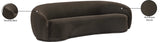 Hyde Brown Boucle Fabric Sofa - Chic Rounded Design for Modern Living, Plush Comfort & Style!