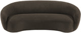 Hyde Brown Boucle Fabric Sofa - Chic Rounded Design for Modern Living, Plush Comfort & Style!