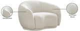 Hyde Contemporary Chair - Plush Rounded Back in Soft Boucle Upholstery for Stylish Living Spaces