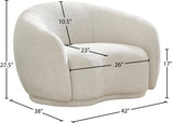 Hyde Contemporary Chair - Plush Rounded Back in Soft Boucle Upholstery for Stylish Living Spaces