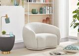 Hyde Contemporary Chair - Plush Rounded Back in Soft Boucle Upholstery for Stylish Living Spaces