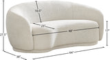 Hyde Contemporary Loveseat with Chic Rounded Back, Plush Comfort, and Stylish Modern Design