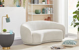 Hyde Contemporary Loveseat with Chic Rounded Back, Plush Comfort, and Stylish Modern Design