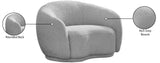 Hyde Contemporary Chair - Plush Rounded Back in Soft Boucle Upholstery for Stylish Living Spaces