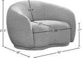Hyde Contemporary Chair - Plush Rounded Back in Soft Boucle Upholstery for Stylish Living Spaces