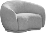 Hyde Contemporary Chair - Plush Rounded Back in Soft Boucle Upholstery for Stylish Living Spaces
