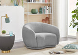 Hyde Contemporary Chair - Plush Rounded Back in Soft Boucle Upholstery for Stylish Living Spaces