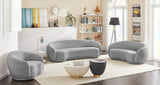 Hyde Contemporary Loveseat with Chic Rounded Back, Plush Comfort, and Stylish Modern Design