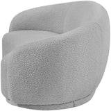 Hyde Contemporary Loveseat with Chic Rounded Back, Plush Comfort, and Stylish Modern Design