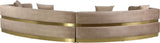 Belsa Luxurious Contemporary Sectional Sofa with Brushed Gold Accents for Stylish Entertaining