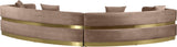 Belsa Luxurious Contemporary Sectional Sofa with Brushed Gold Accents for Stylish Entertaining