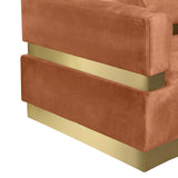 Belsa Luxurious Contemporary Sectional Sofa with Brushed Gold Accents for Stylish Entertaining