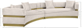 Belsa Luxurious Contemporary Sectional Sofa with Brushed Gold Accents for Stylish Entertaining