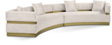 Belsa Luxurious Contemporary Sectional Sofa with Brushed Gold Accents for Stylish Entertaining