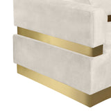 Belsa Luxurious Contemporary Sectional Sofa with Brushed Gold Accents for Stylish Entertaining