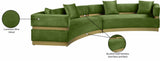 Belsa Luxurious Contemporary Sectional Sofa with Brushed Gold Accents for Stylish Entertaining