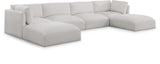 Ease Modular Sofa - Contemporary Plush Fabric Sectional for Customizable Living Room Comfort