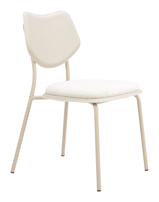 Zeal Dining Chair (Set of 4) Light Gray & Beige