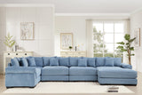 DESEO 233" Sectional Sofa with Ottoman