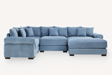 DESEO 196" Sectional Sofa with Ottoman