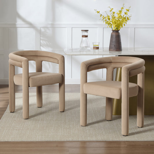 Lara 24" Dining Chair Upholstered Armchair with Back