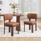 Maira Mid Century Modern Wood Dining Chairs (Set of 2)