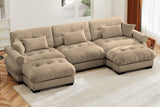 CLOUDIES 134" 3 Seater Sofa with 2 Ottomans