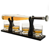 (CANADA ONLY) Baseball Bat Whiskey Decanter Set with 4 Baseball Glasses