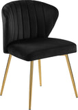 Finley Velvet Dining Chair Set of 2 - Elegant Curved Back with Gold Legs for Modern Dining Spaces