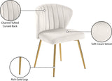 Finley Velvet Dining Chair Set of 2 - Elegant Curved Back with Gold Legs for Modern Dining Spaces
