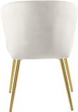 Finley Velvet Dining Chair Set of 2 - Elegant Curved Back with Gold Legs for Modern Dining Spaces