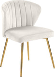 Finley Velvet Dining Chair Set of 2 - Elegant Curved Back with Gold Legs for Modern Dining Spaces