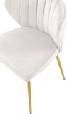 Finley Velvet Dining Chair Set of 2 - Elegant Curved Back with Gold Legs for Modern Dining Spaces