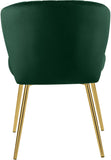 Finley Velvet Dining Chair Set of 2 - Elegant Curved Back with Gold Legs for Modern Dining Spaces