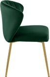 Finley Velvet Dining Chair Set of 2 - Elegant Curved Back with Gold Legs for Modern Dining Spaces