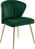 Finley Velvet Dining Chair Set of 2 - Elegant Curved Back with Gold Legs for Modern Dining Spaces