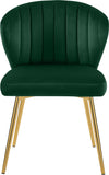 Finley Velvet Dining Chair Set of 2 - Elegant Curved Back with Gold Legs for Modern Dining Spaces