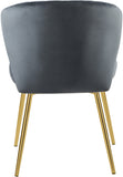 Finley Velvet Dining Chair Set of 2 - Elegant Curved Back with Gold Legs for Modern Dining Spaces