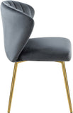 Finley Velvet Dining Chair Set of 2 - Elegant Curved Back with Gold Legs for Modern Dining Spaces