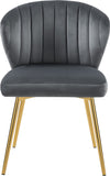 Finley Velvet Dining Chair Set of 2 - Elegant Curved Back with Gold Legs for Modern Dining Spaces