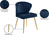 Finley Velvet Dining Chair Set of 2 - Elegant Curved Back with Gold Legs for Modern Dining Spaces