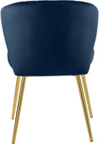 Finley Velvet Dining Chair Set of 2 - Elegant Curved Back with Gold Legs for Modern Dining Spaces