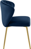 Finley Velvet Dining Chair Set of 2 - Elegant Curved Back with Gold Legs for Modern Dining Spaces