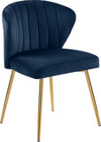 Finley Velvet Dining Chair Set of 2 - Elegant Curved Back with Gold Legs for Modern Dining Spaces