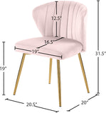 Finley Velvet Dining Chair Set of 2 - Elegant Curved Back with Gold Legs for Modern Dining Spaces