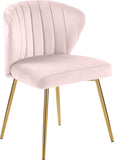 Finley Velvet Dining Chair Set of 2 - Elegant Curved Back with Gold Legs for Modern Dining Spaces